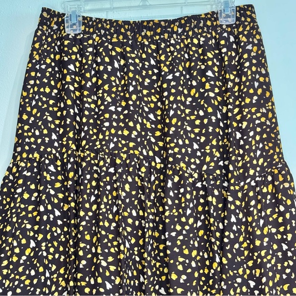 Ann Taylor Pleated Brown Prairie Pullon Midi Skirt NWOT - Medium - Picture 9 of 12